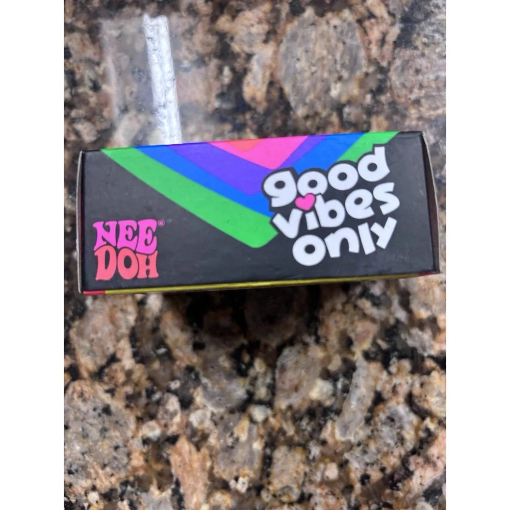 NeeDoh Good Vibes Only Heart Glitter Heart Nee Doh 